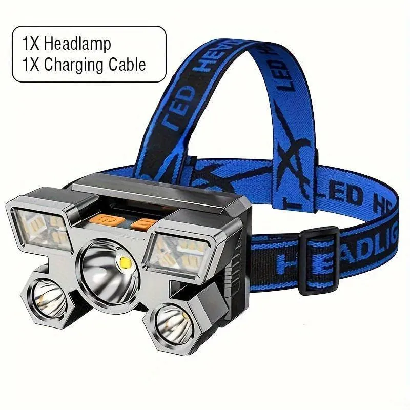 Rechargeable LED Headlamp For Outdoor Adventures - Bright, Long-Lasting, And Convenient