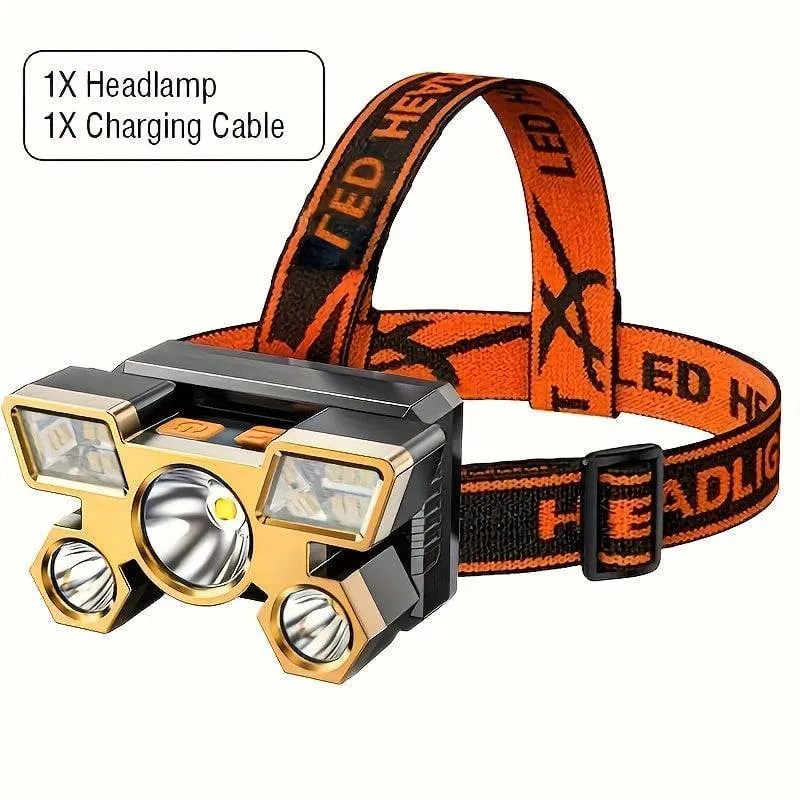 Rechargeable LED Headlamp For Outdoor Adventures - Bright, Long-Lasting, And Convenient