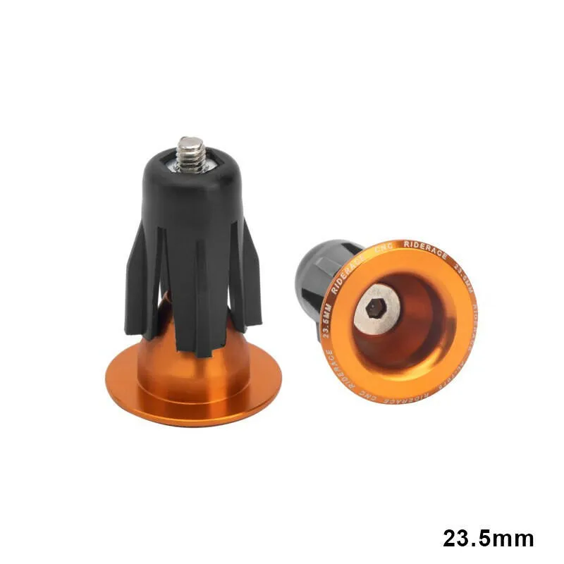 RIDERACE Bicycle Grip HandleBar End Cap 23.5MM Aluminium Alloy Road Cycling Handle bar Grips Plugs Caps For MTB Mountain Bike