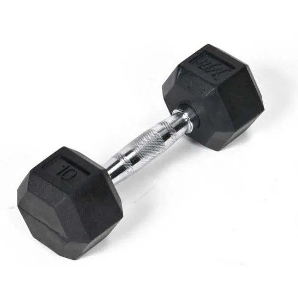 Rubber Hex Dumbbell - 10 lb