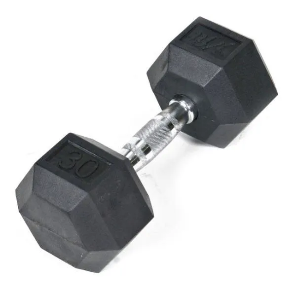 Rubber Hex Dumbbell - 30 lb