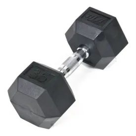 Rubber Hex Dumbbell - 35 lb