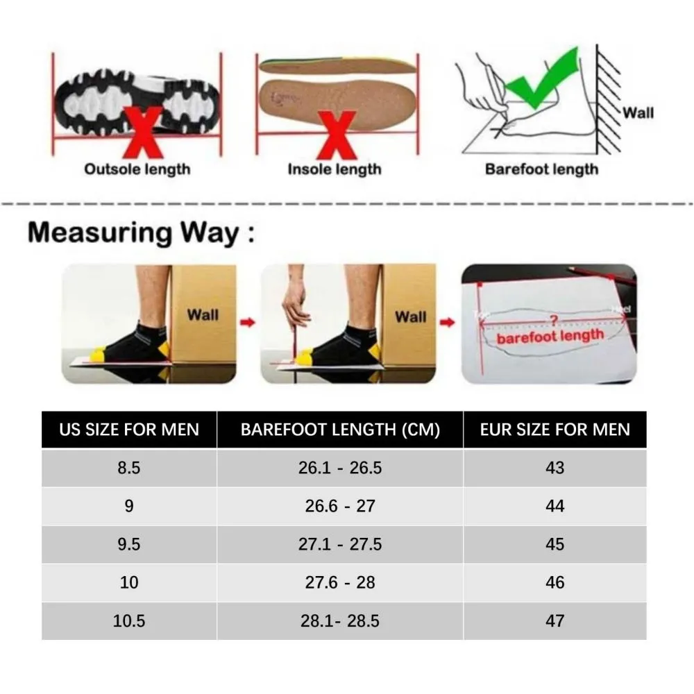 Sneakers Men's Outdoor Road Shoes Breathable Lightweight Non-Slip - White Size US11.5 = US47