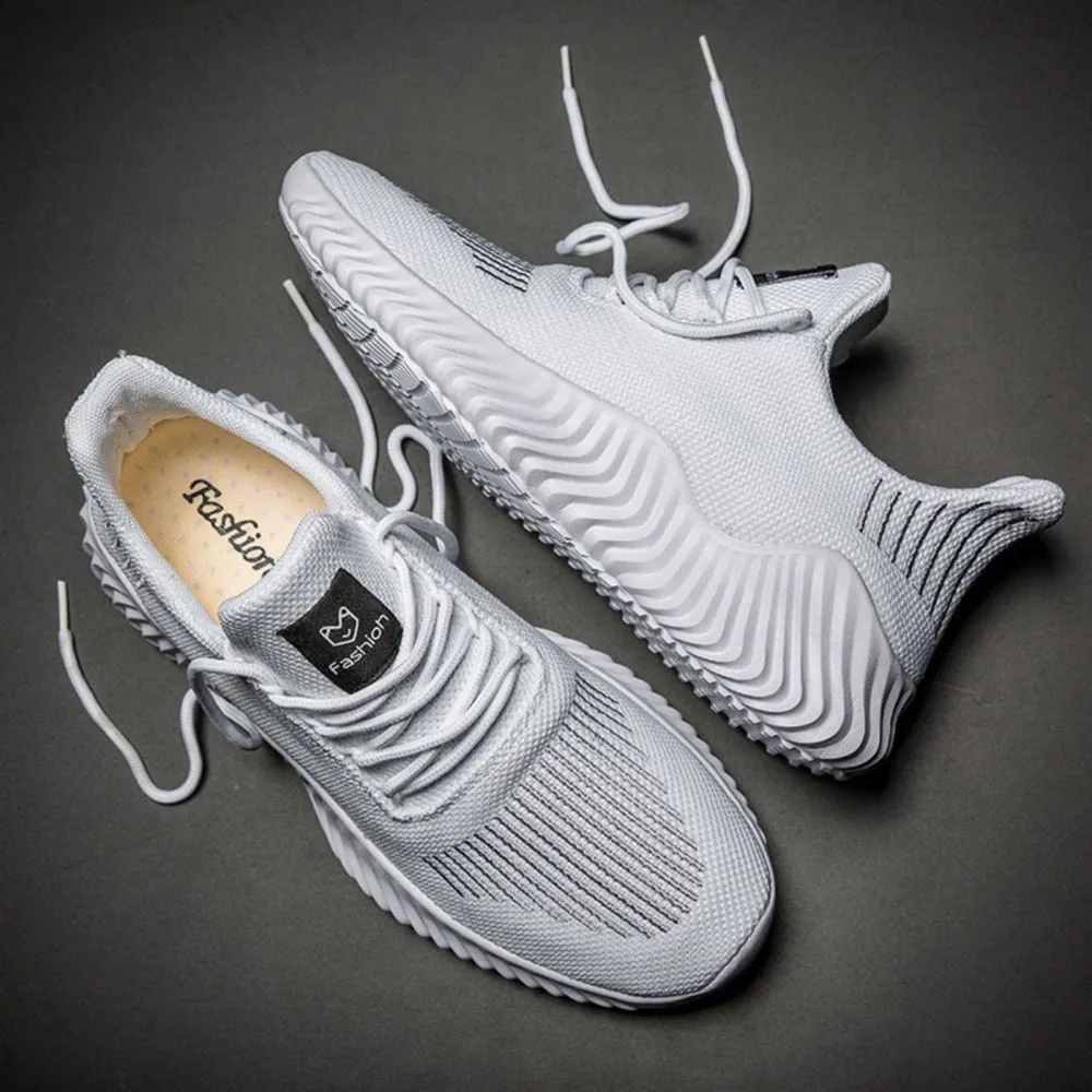 Sneakers Men's Outdoor Road Shoes Breathable Lightweight Non-Slip - White Size US11.5 = US47
