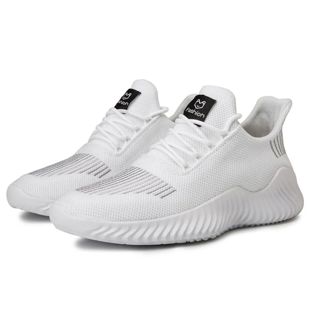 Sneakers Men's Outdoor Road Shoes Breathable Lightweight Non-Slip - White Size US11.5 = US47