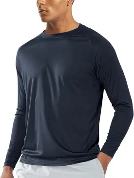 SWEET POISON Men's UPF 50  Sun Shirts Long Sleeve UV Protection Lightweight Dry Fit T-Shirt for Athletic Outdoor Tee