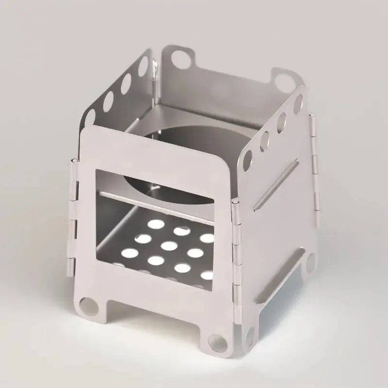 Titanium card portable stove