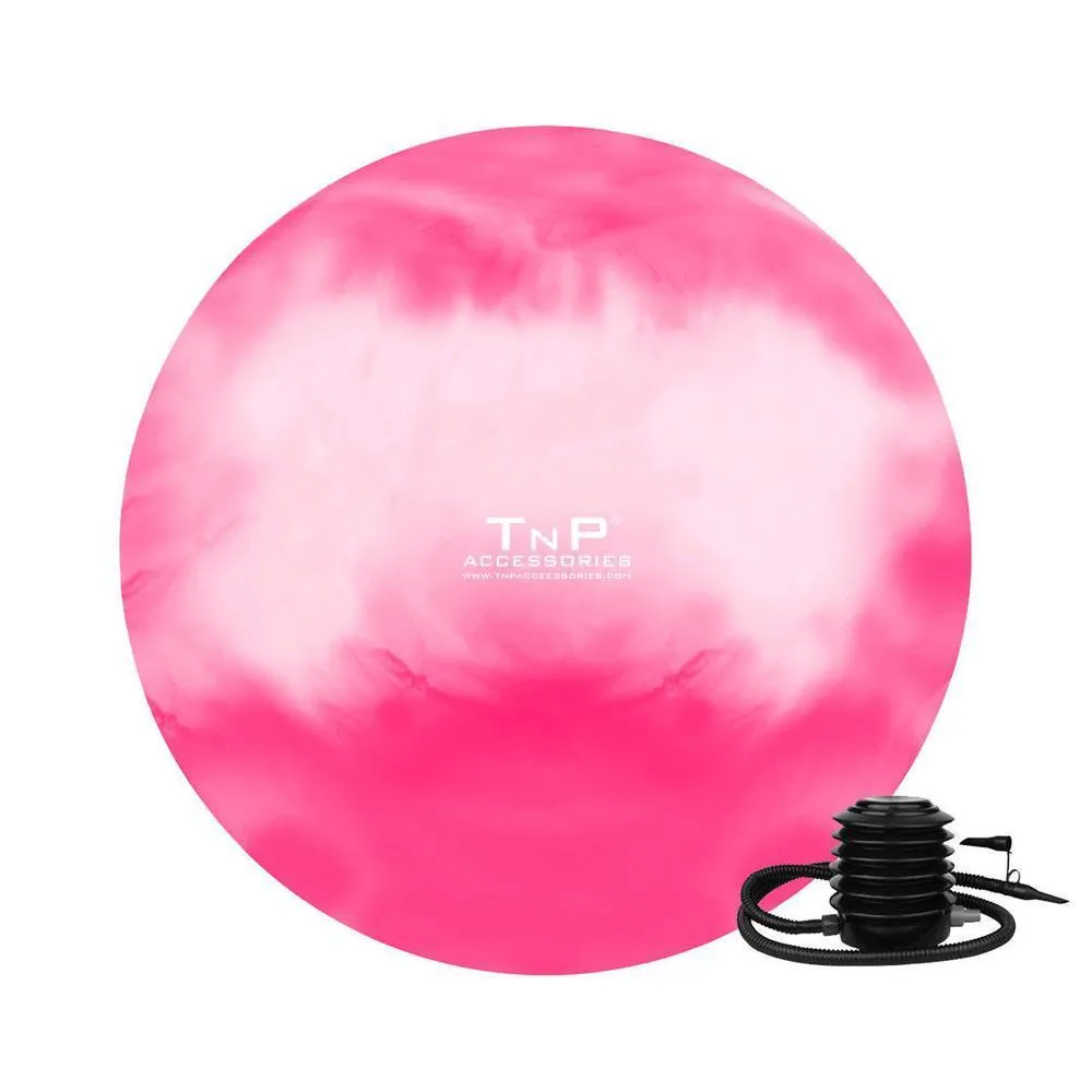 TnP Accessories 65cm Textured Exercise Ball With Foot Pump