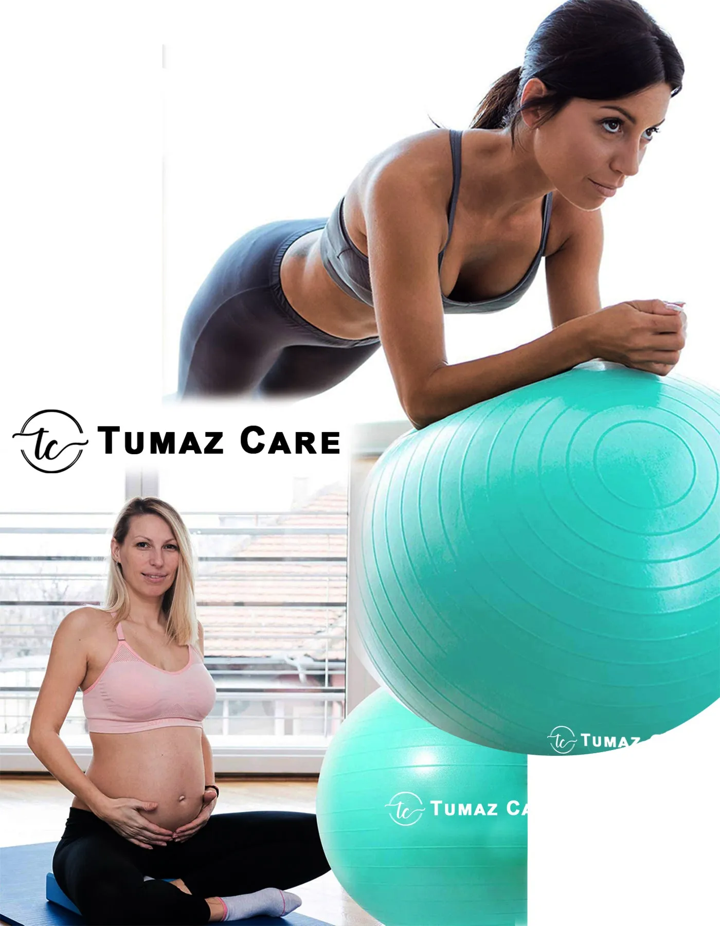 Tumaz Care YB065 Premium Yoga/Pilates/Pregnancy/Birth/Exercise Ball - 65cm