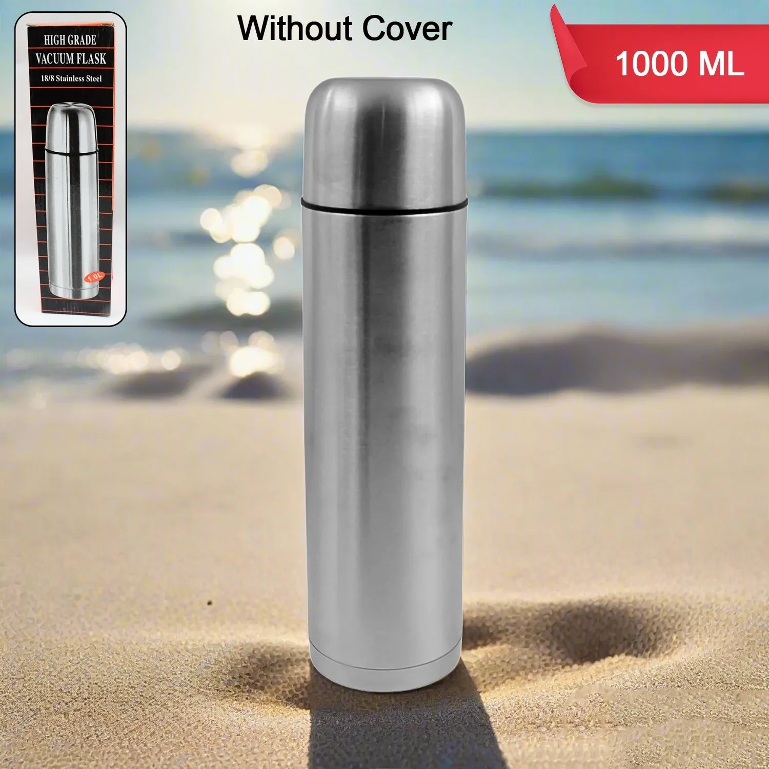 Vacuum Flask Hot & Cold Water Bottle With Lid (1000ml)