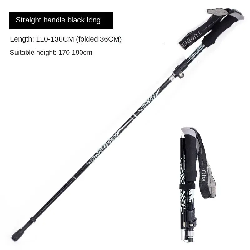 Walking stick Trekking poles telescopic baton Aluminum ski camp hiking poles crutches walking cane