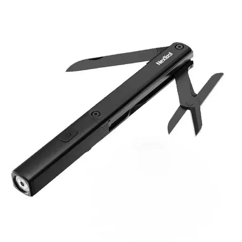 Xiaomi NexTool Mini Multi Tool Pocket Knife Scissors Pen Tools N1 Portable Outdoors USB Rechargeable IPX4 Waterproof Flashlight
