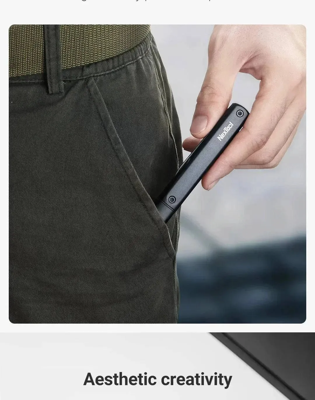 Xiaomi NexTool Mini Multi Tool Pocket Knife Scissors Pen Tools N1 Portable Outdoors USB Rechargeable IPX4 Waterproof Flashlight
