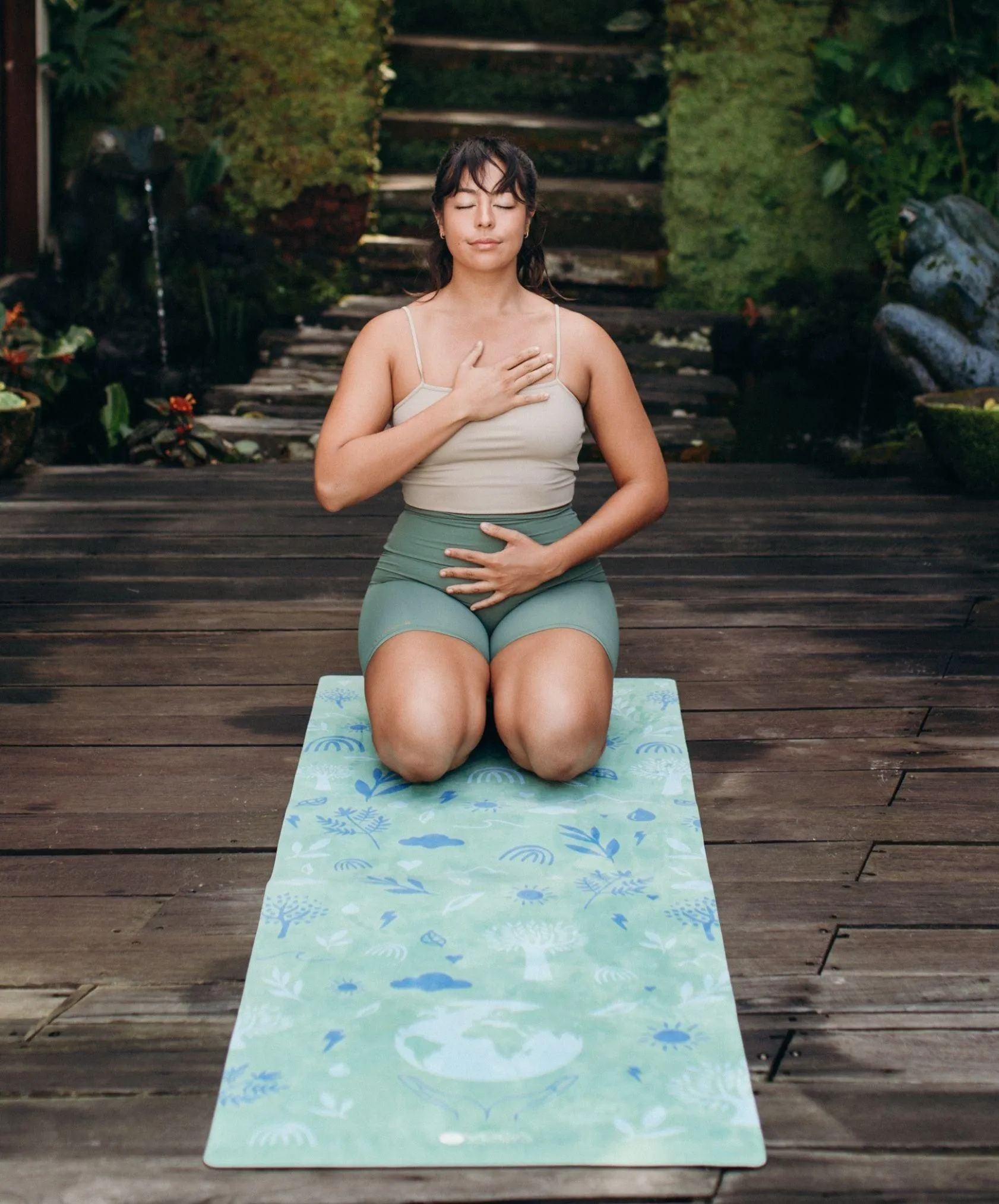 YDL Combo Yoga Mat - 2-in-1 (Mat   Towel) - Best For Hot Practices
