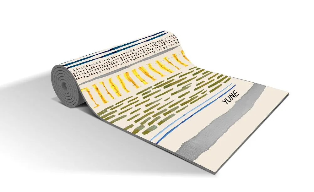 Yoga Mat | 6mm Thick | Beige| Non-Slip | Eco Friendly | Yune Yoga | Reed